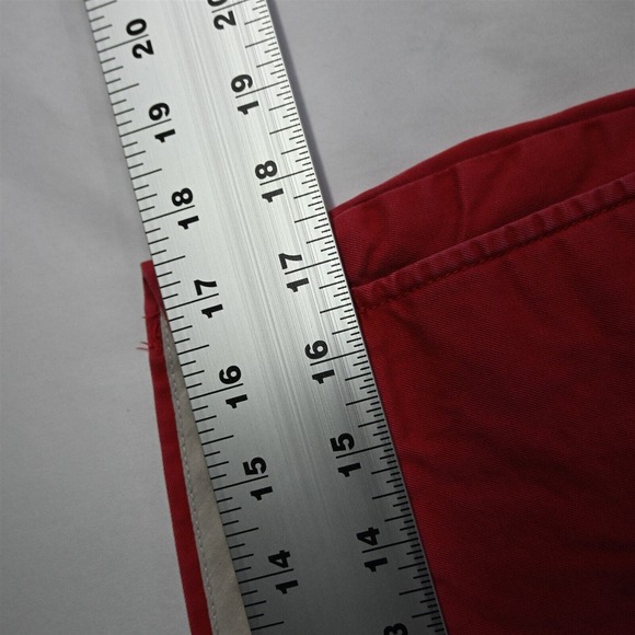 Banana‎ Republic 33 x 32 Red Emerson Straight Fit Mens Chino Pants - Picture 2 of 9